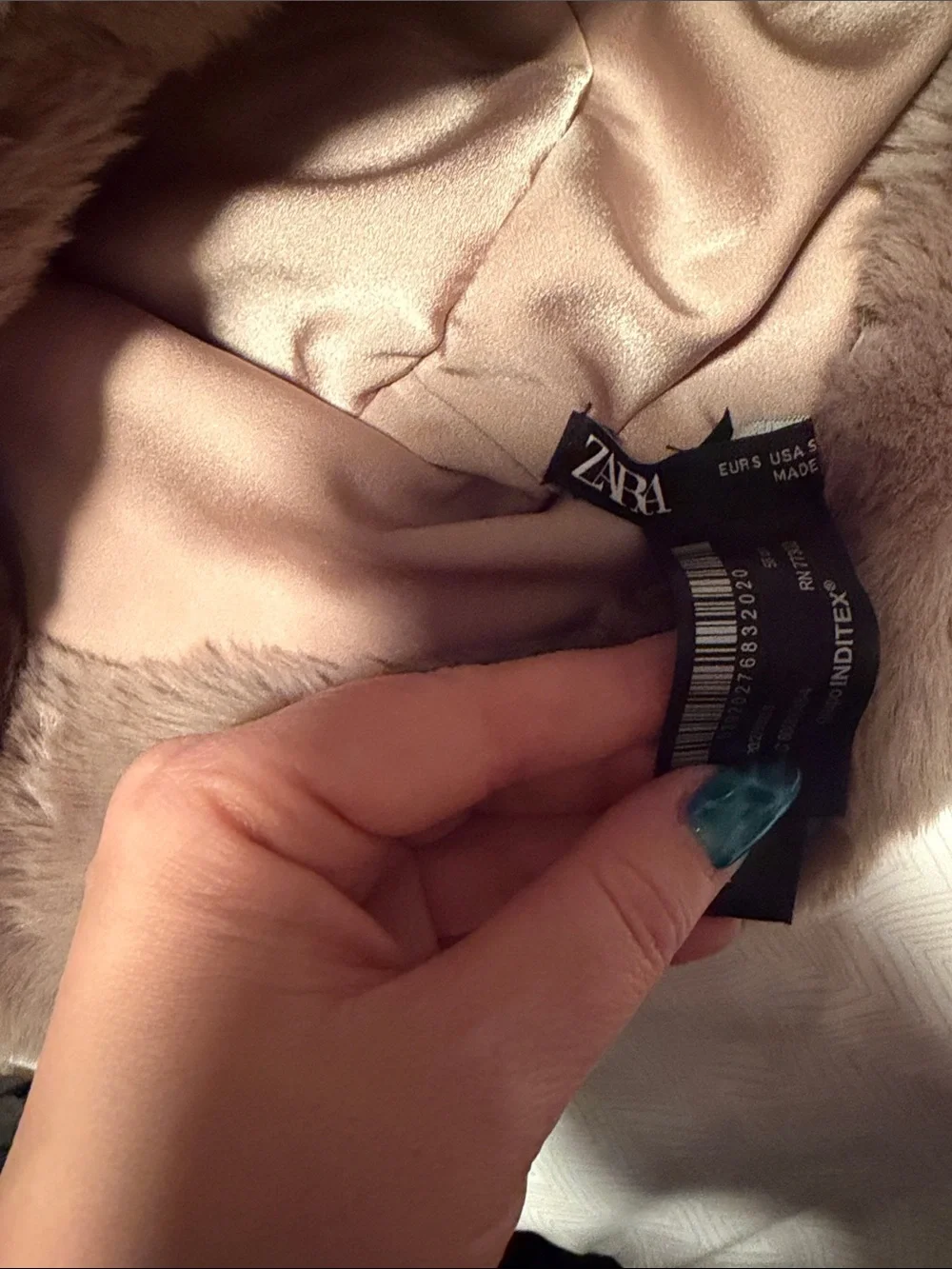 Zara Faux Fur Bucket Hat - Taupe- Small
